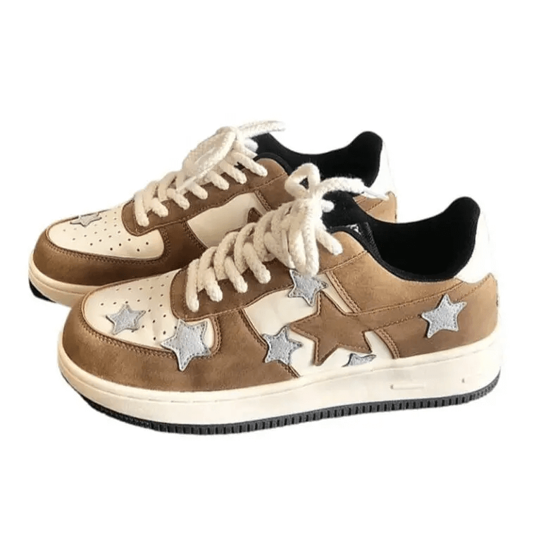 Y2K Sterne Patchwork Ästhetische Baddie Damen Sneakers