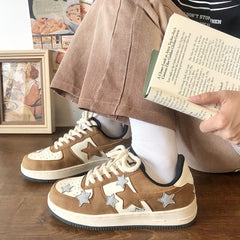 Y2K Sterne Patchwork Ästhetische Baddie Damen Sneakers
