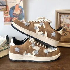 Y2K Sterne Patchwork Ästhetische Baddie Damen Sneakers