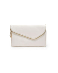 Bolso bandolera Stella con cremallera y sobre - Dorado perla