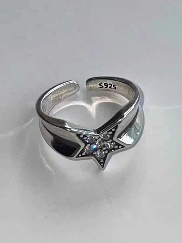 Vintage Strass Stern Manschettenring