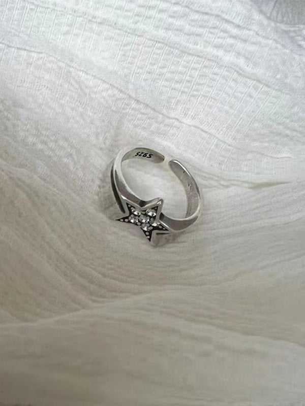 Vintage Strass Stern Manschettenring
