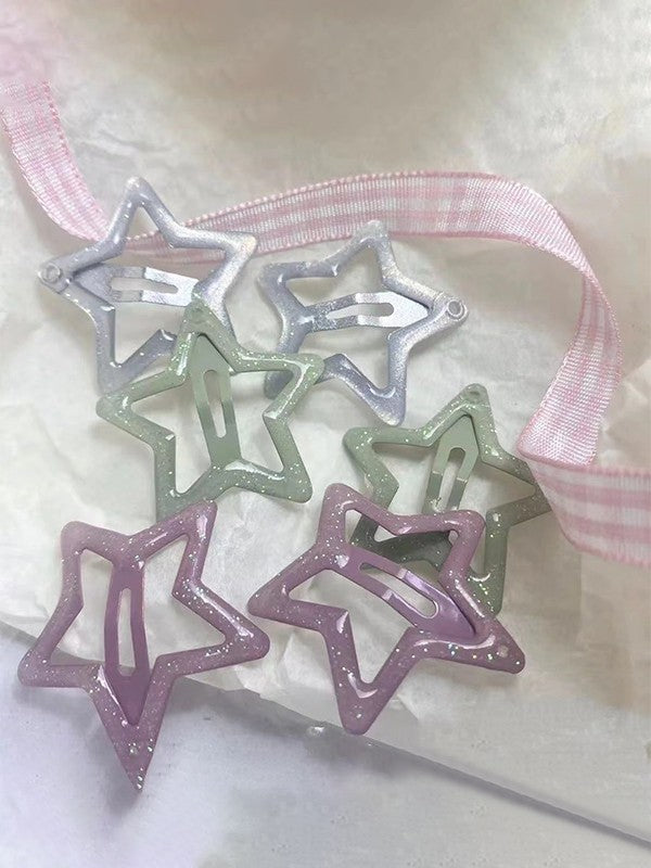 Pinza para el pelo con forma de estrella brillante
