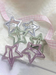 Pinza para el pelo con forma de estrella brillante