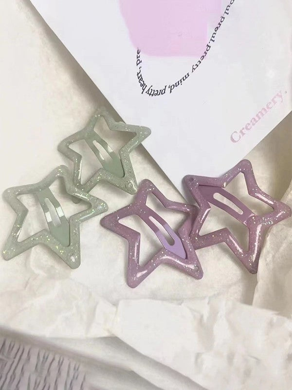 Pinza para el pelo con forma de estrella brillante