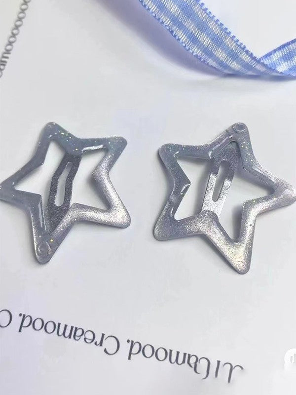 Pinza para el pelo con forma de estrella brillante