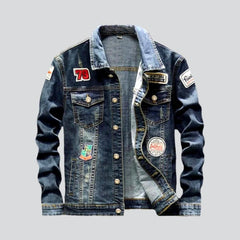 Chaqueta vaquera vintage con parches