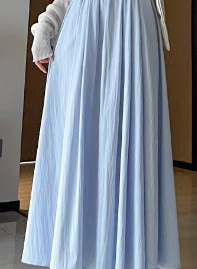 Veronica Gewebter Midirock Mit Taschen - Blau