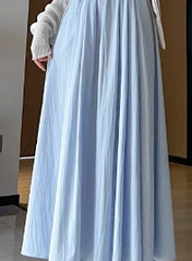 Veronica Gewebter Midirock Mit Taschen - Blau