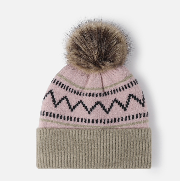 Gorro con pompón Snow Far Snow Good - Rosa