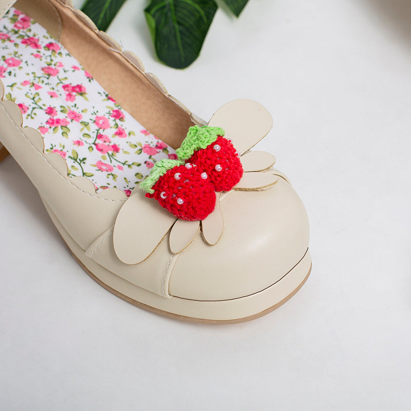 Prinzessin Lolita Erdbeer Mary Jane Schuhe Übergröße