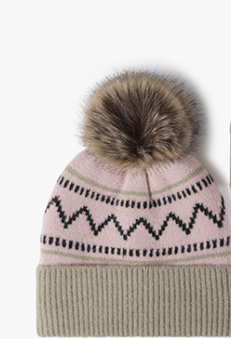 Gorro con pompón Snow Far Snow Good - Rosa