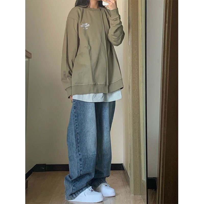 Pocket Design Blue Wash Boyfriend Jeans