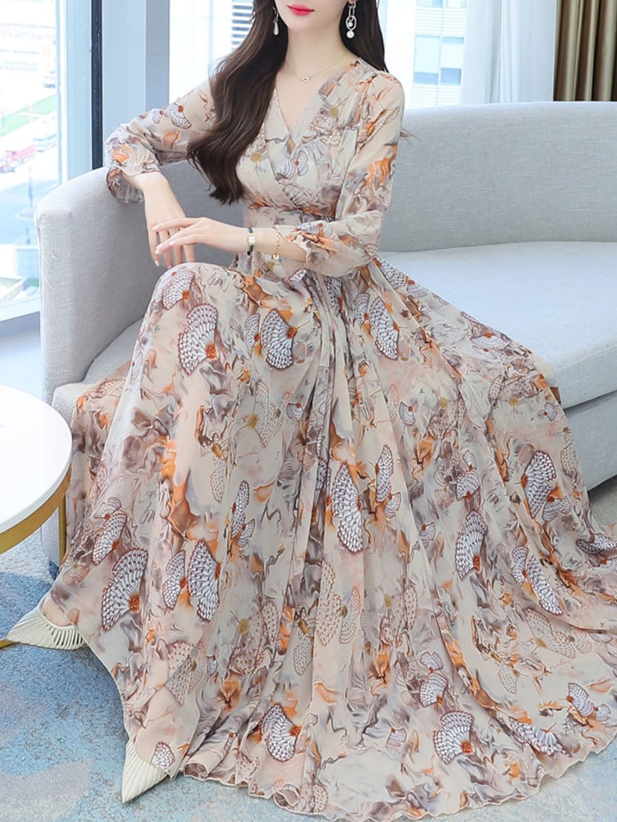 Aris Maxi-Strandkleid mit Blumenmuster