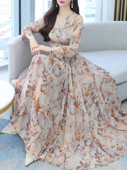 Aris Maxi-Strandkleid mit Blumenmuster