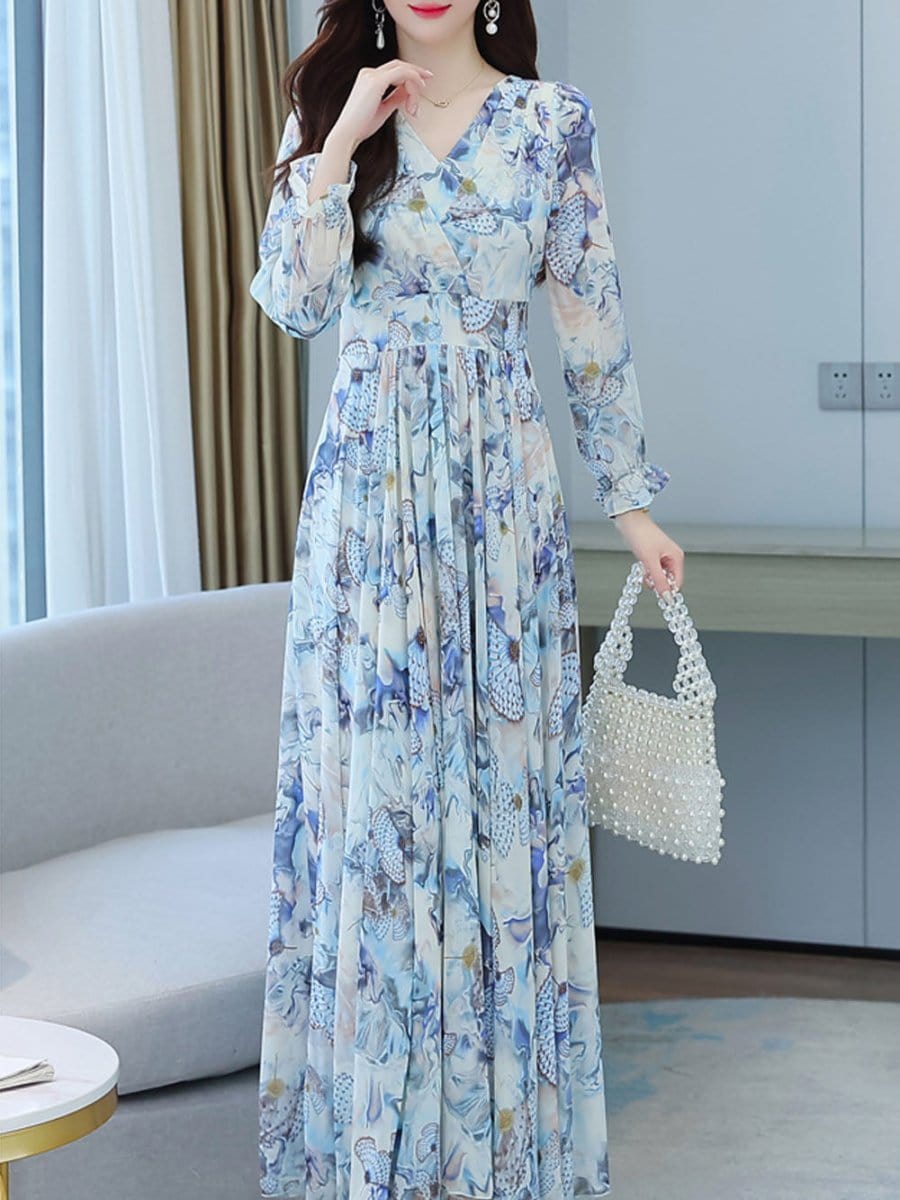 Aris Maxi-Strandkleid mit Blumenmuster