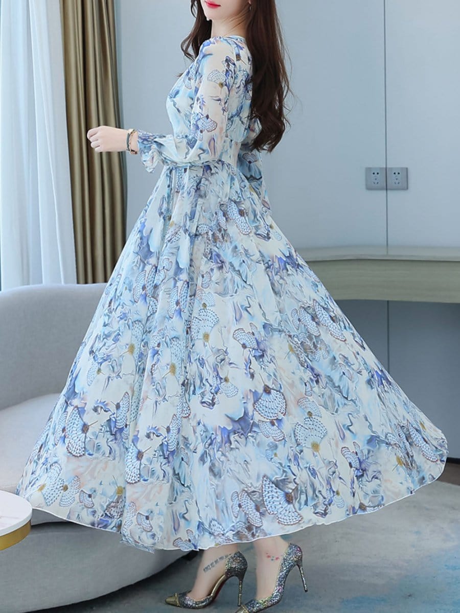 Aris Maxi-Strandkleid mit Blumenmuster