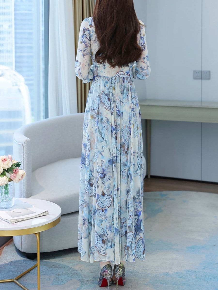 Aris Maxi-Strandkleid mit Blumenmuster