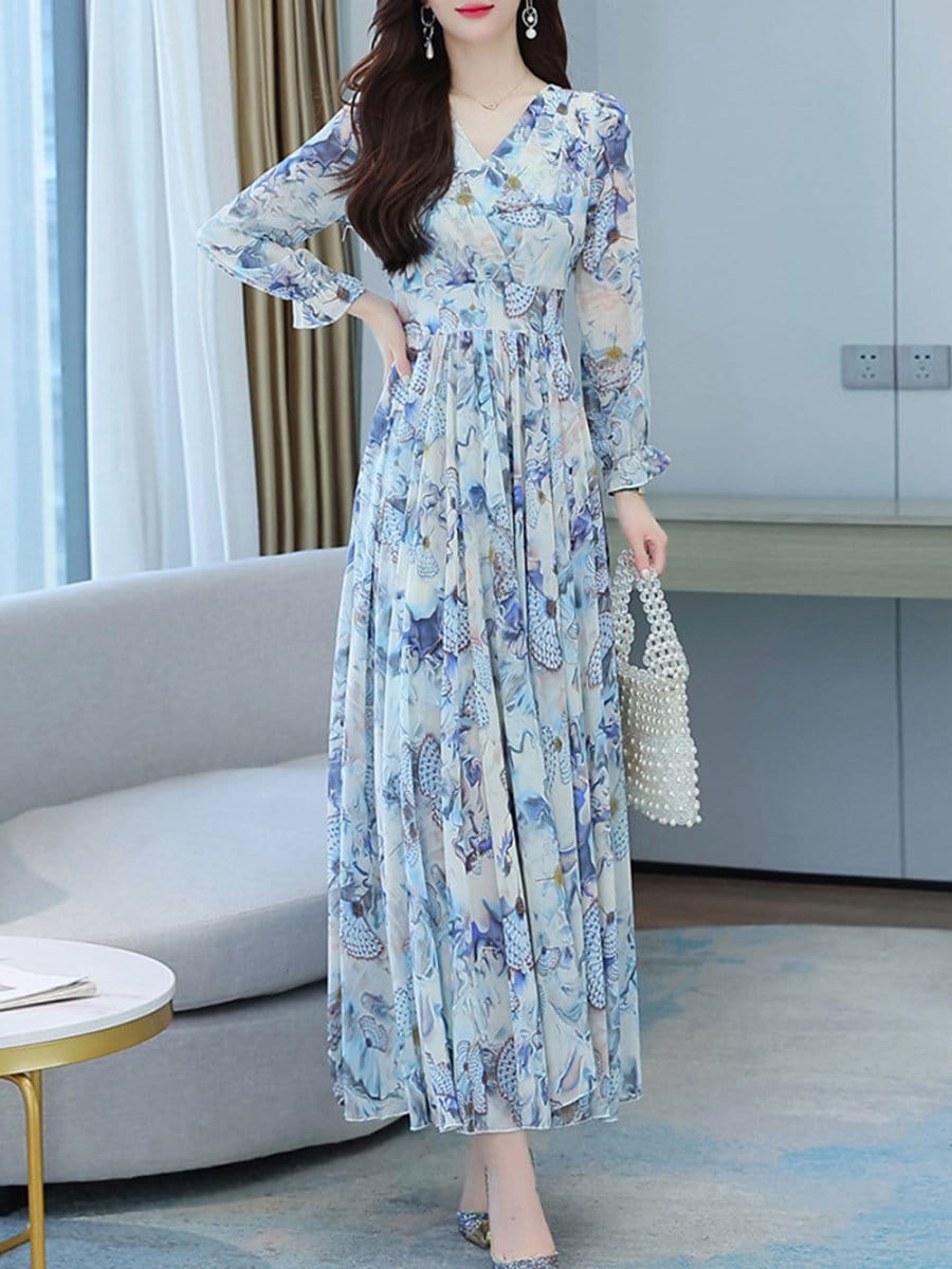 Aris Maxi-Strandkleid mit Blumenmuster