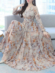 Aris Maxi-Strandkleid mit Blumenmuster