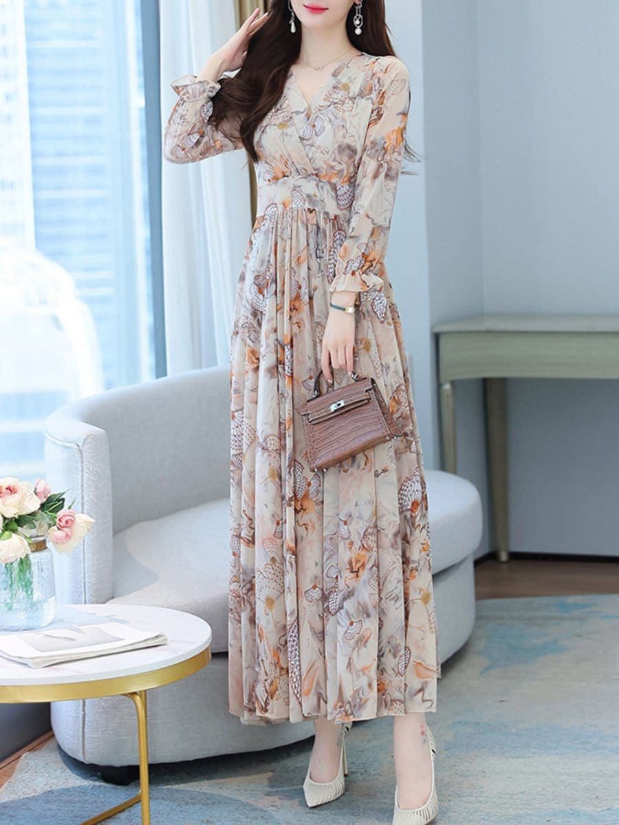 Aris Maxi-Strandkleid mit Blumenmuster