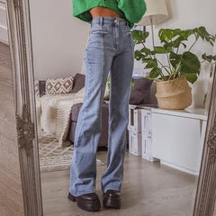 Rote Jeans mit geradem Bein und fünfzackigem Stern