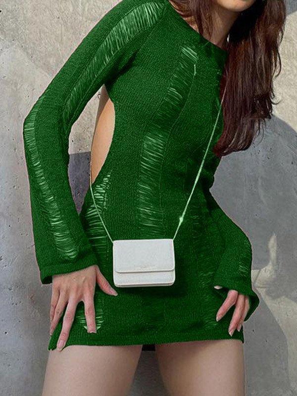 Party-Minikleid mit langen Ärmeln im Used-Look