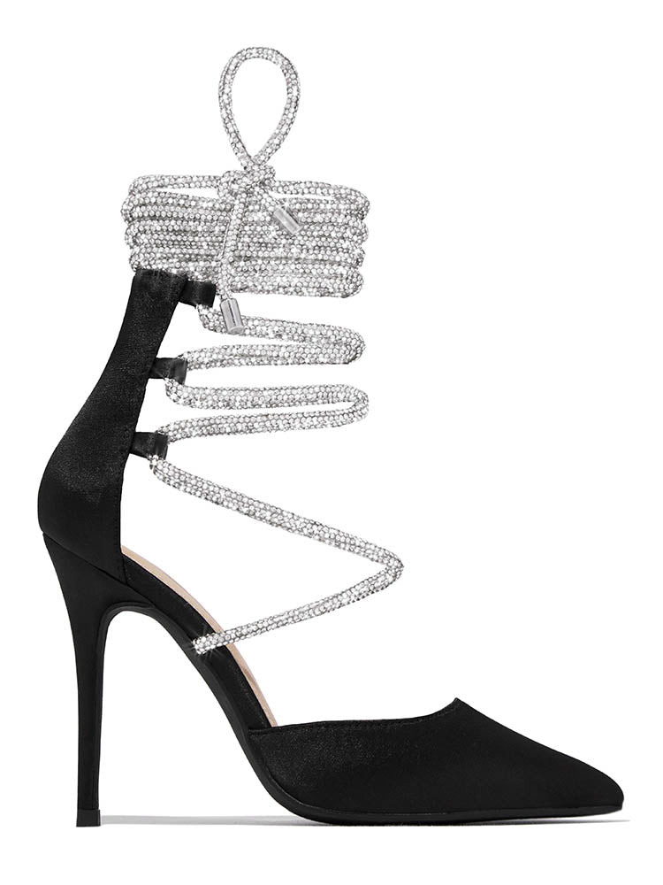 Strass-Schnürschuhe