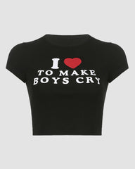 Raglan-Top „Make Boys Cry Baby“