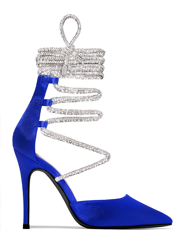 Strass-Schnürschuhe