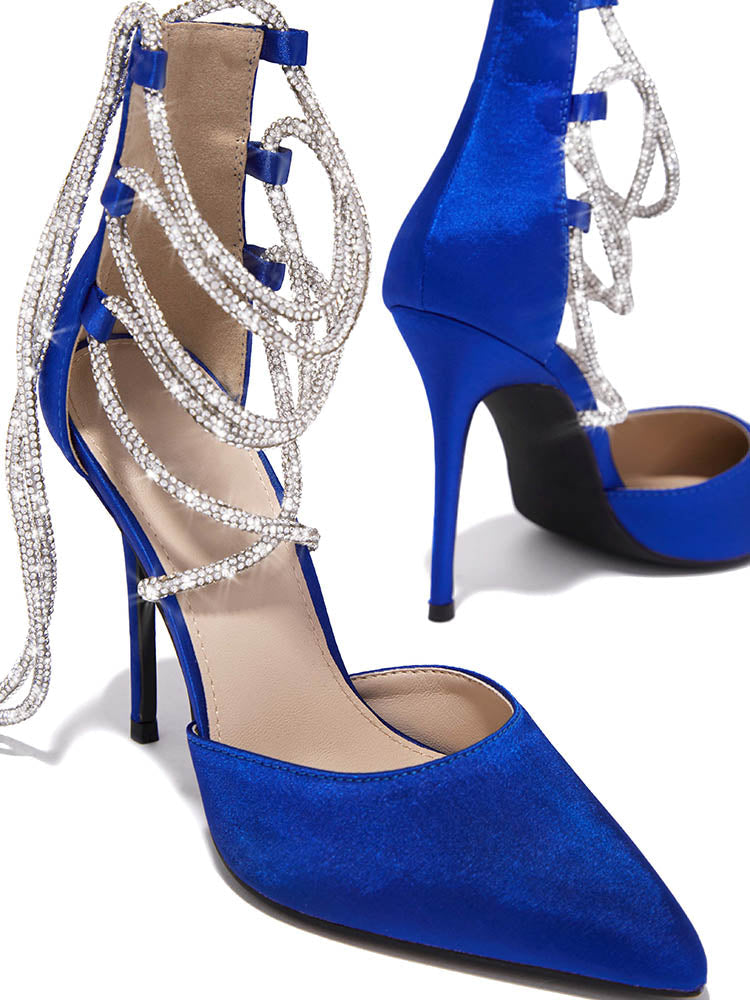 Strass-Schnürschuhe