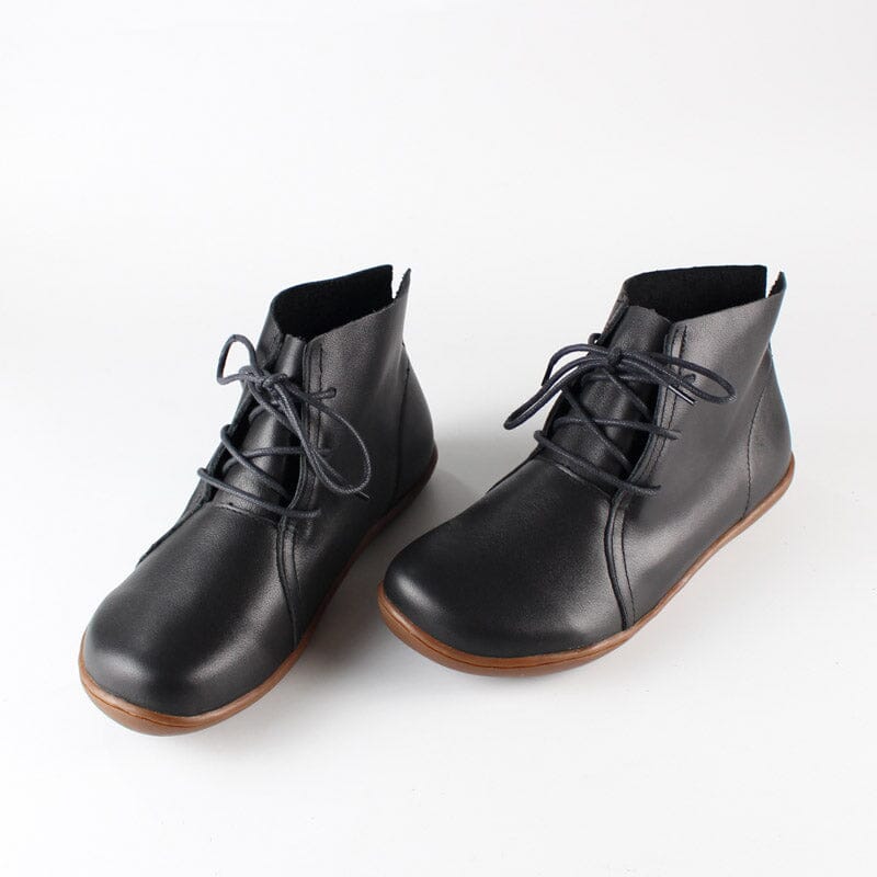 Ankle Booties Lace-Up Casual Shoes Flats
