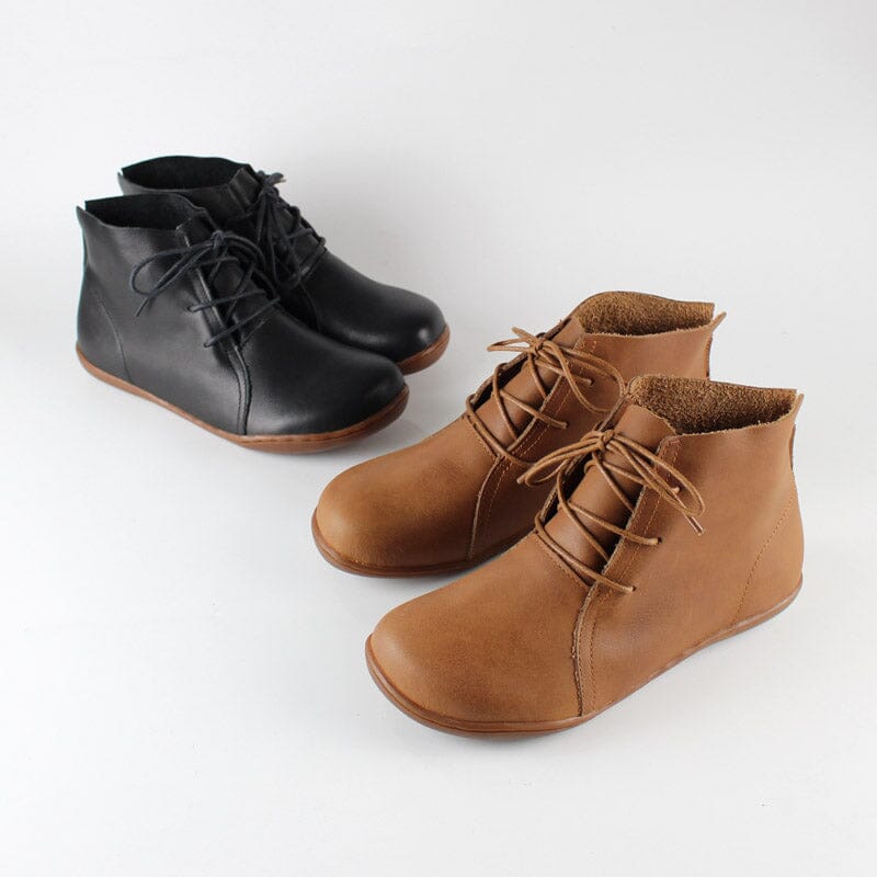 Ankle Booties Lace-Up Casual Shoes Flats