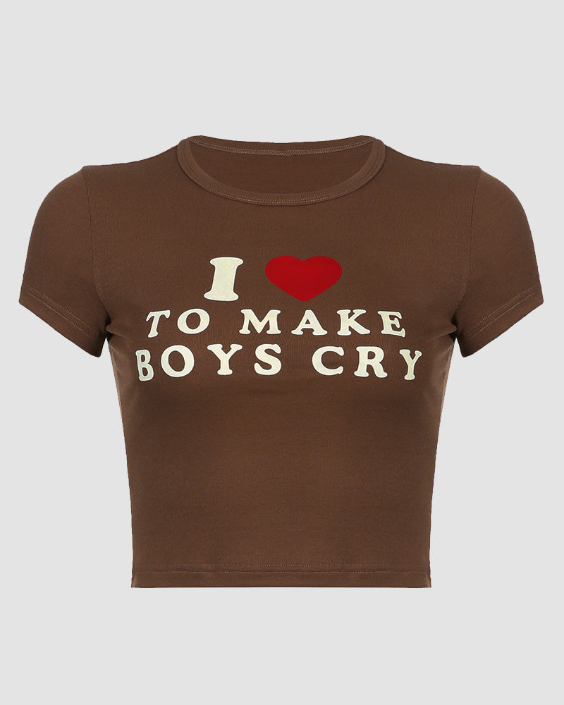 Raglan-Top „Make Boys Cry Baby“