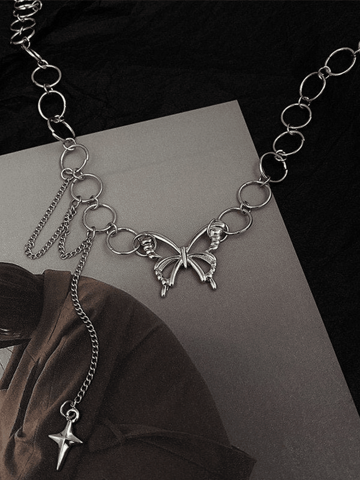 Choker Halskette mit Schmetterling Dekor