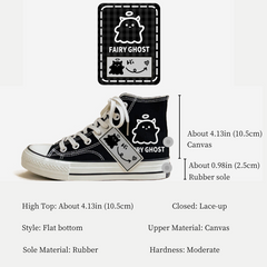 FAIRY GHOST Schwarze Freizeitschuhe aus Segeltuch