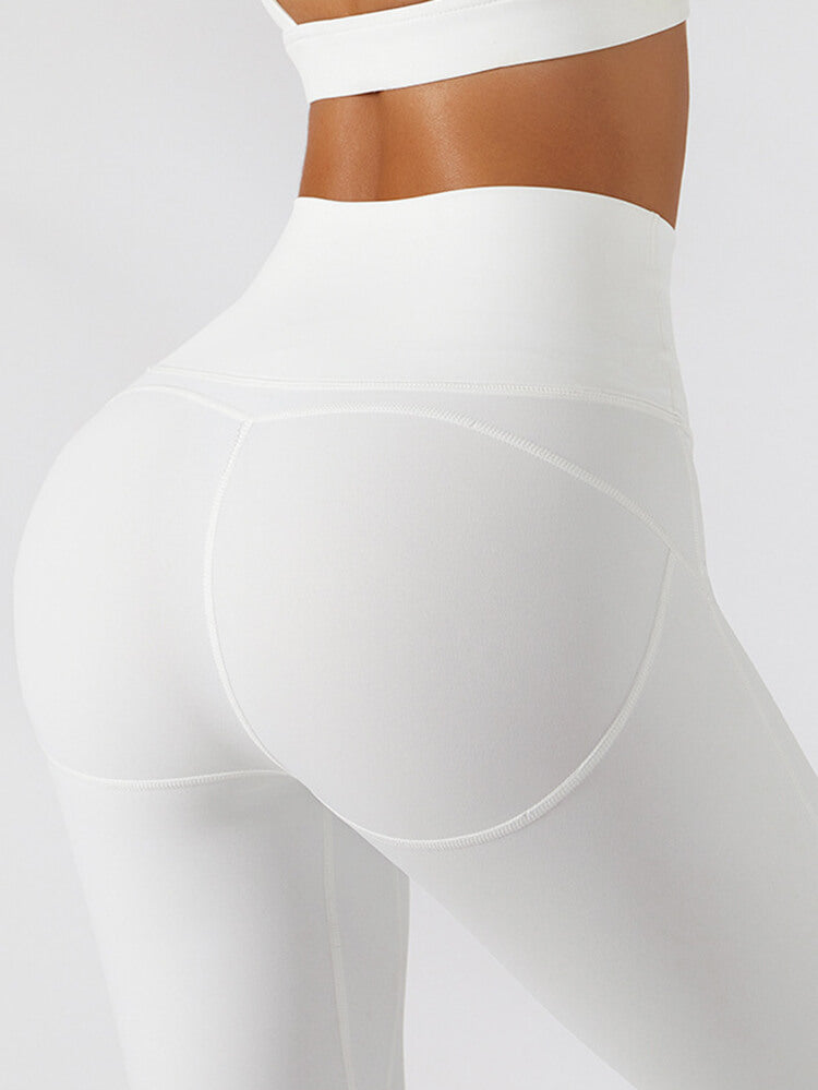 Empowerment Leggings mit Reißverschluss vorne und hoher Taille