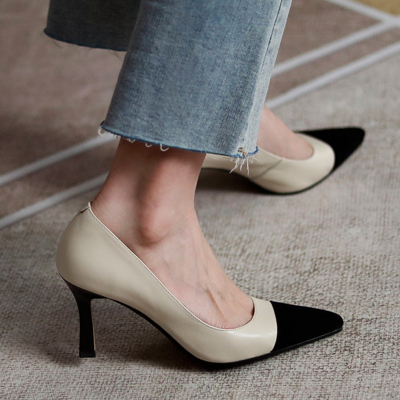 Abby Pumps mit mittelhohem Absatz und Kappe