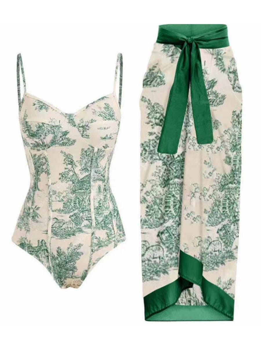 Carson Swimsuit & Ruffle Skirt Set