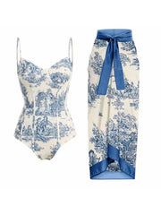 Carson Swimsuit & Ruffle Skirt Set