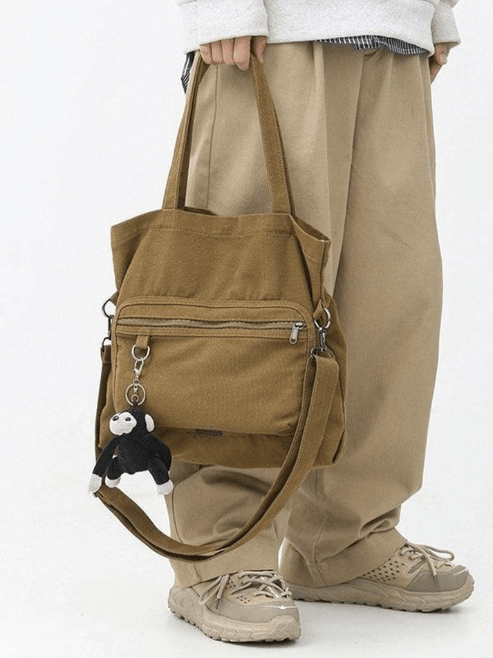 Bolso de hombro vintage con colgante de dibujos animados