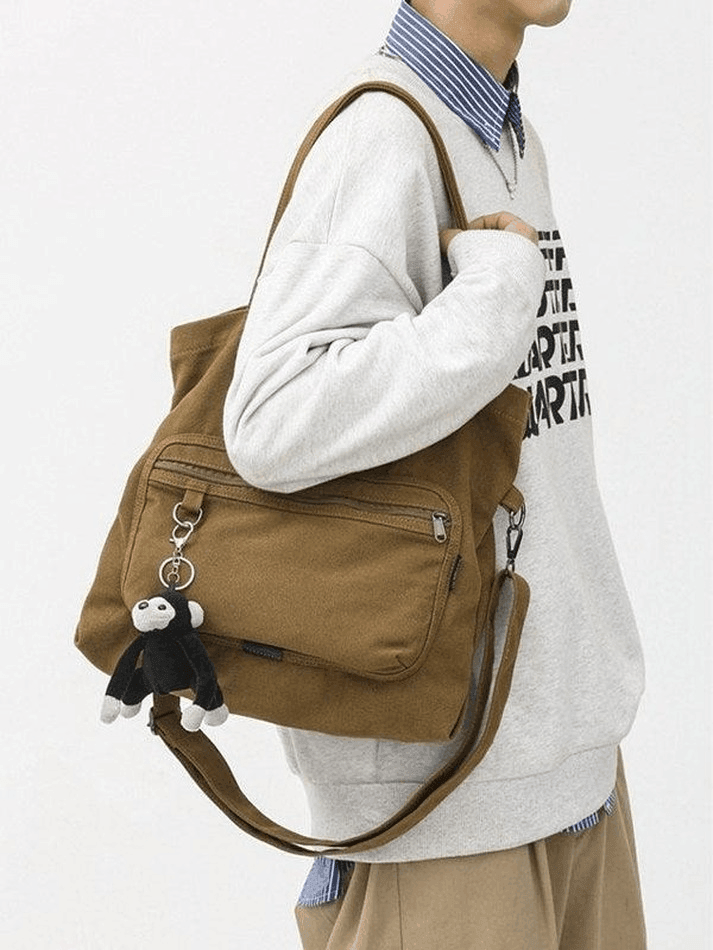 Bolso de hombro vintage con colgante de dibujos animados