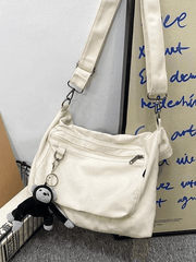 Bolso de hombro vintage con colgante de dibujos animados