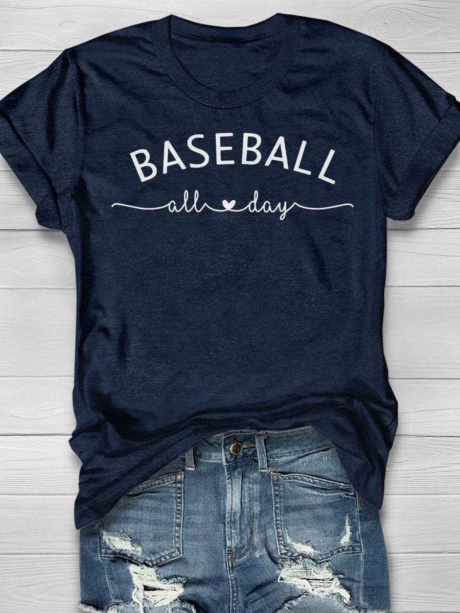Kurzärmliges T-Shirt mit Baseball-All-Day-Print