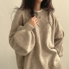 Übergroßer Pullover mit geteiltem Saum
