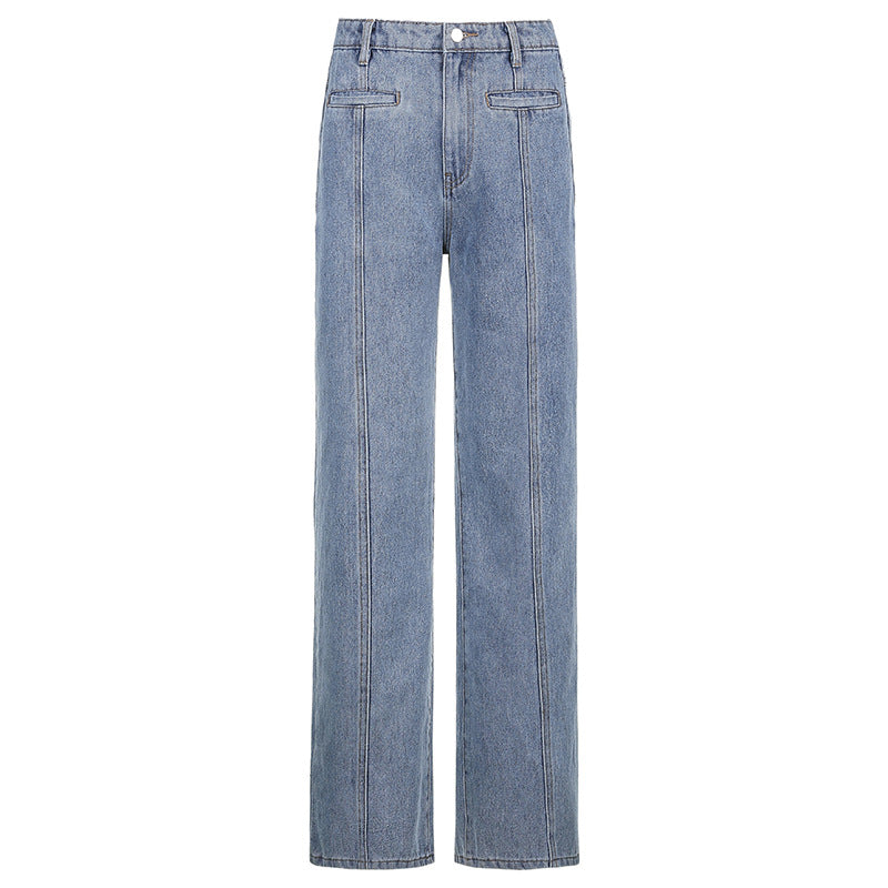 Rote Jeans mit geradem Bein und fünfzackigem Stern