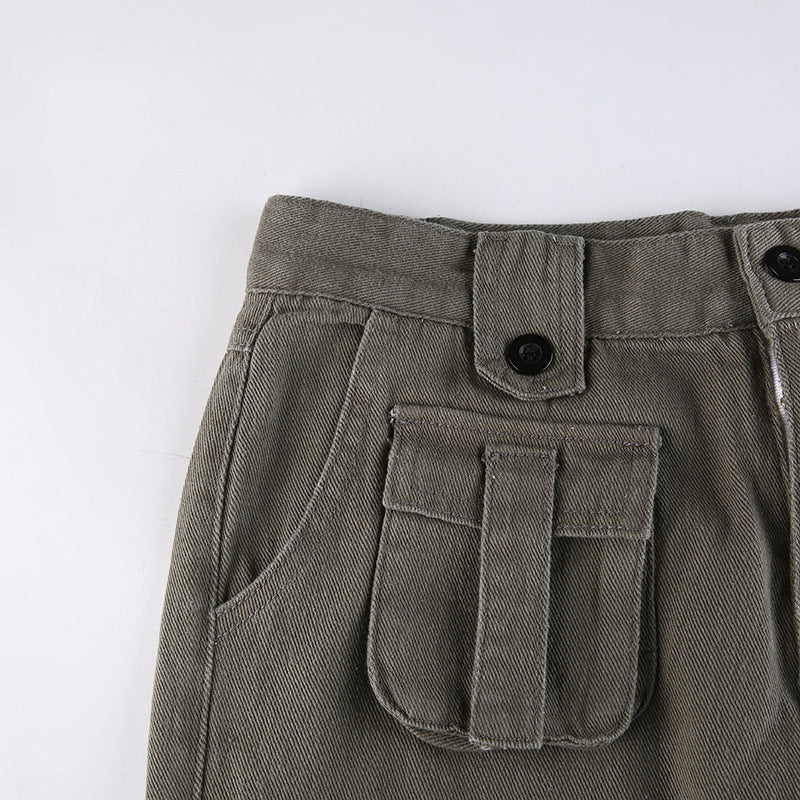 Vintage Cargojeans mit Taschenaufnäher