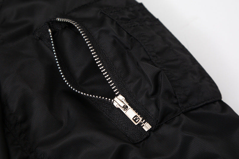 Oversize-Bomberjacke mit Skelett-Grafik