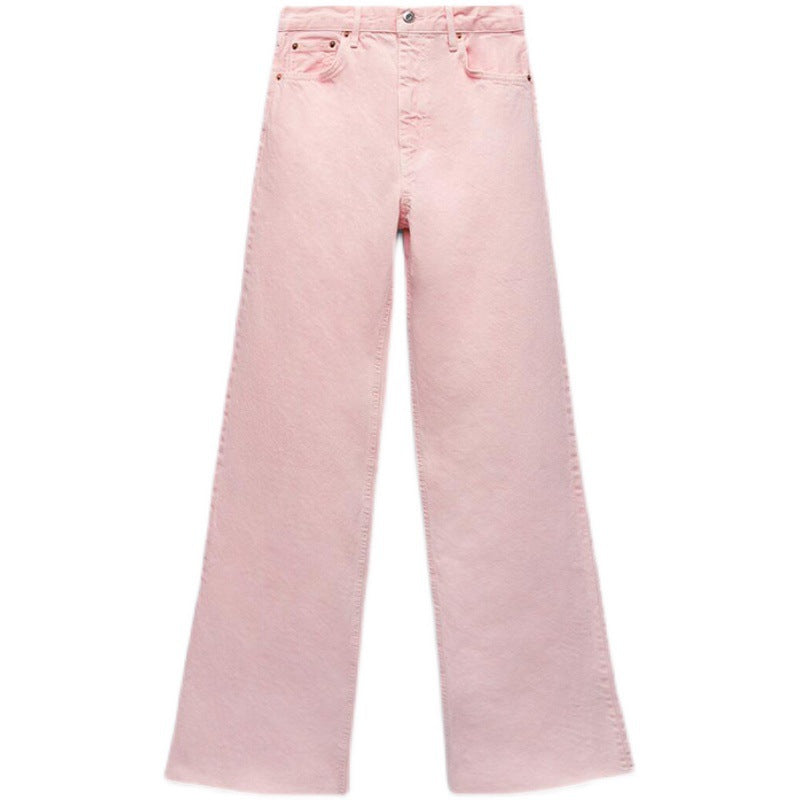 All-Match-Wischhose mit hoher Taille und geradem Bein