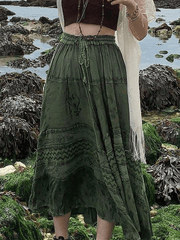 Midirock mit Fairy Vintage-Print